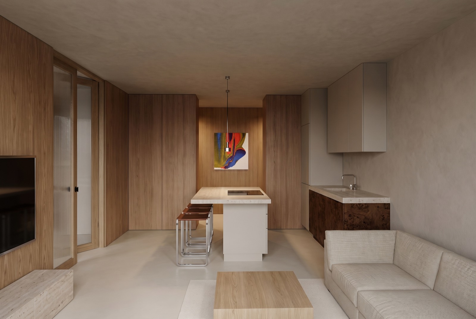 Delivered photorealistic render of the same apartment